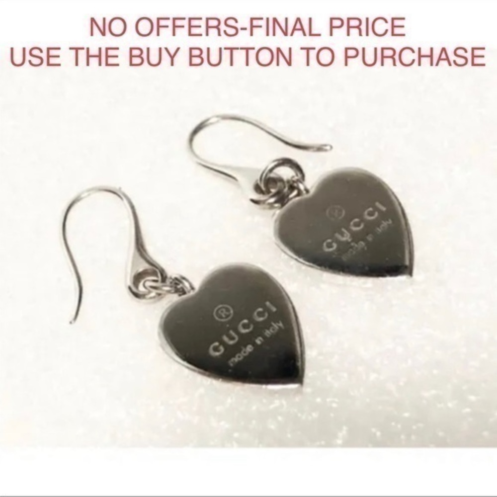 Gucci Trademark Heart Dangle Earrings